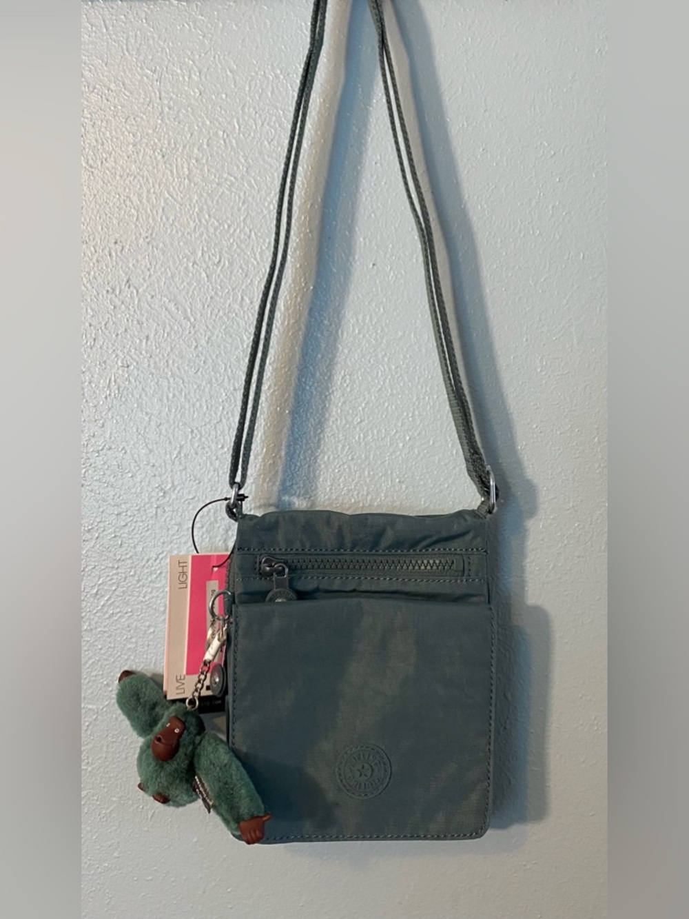 NWT Kipling Compact Crossbody Bag with Adjustable Strap & Plush Monkey Keychain - Picture 2 of 16